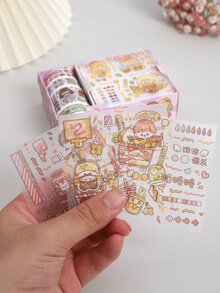 Lindas Pegatinas Temáticas De Princesas Para Decoración De Papelería Infantil, Personajes De Dibujos Animados - Multicolor - Ver 4