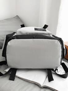 LECEY Sac À Dos Gris Grande Capacité Voyage Sport - Gris - Voir 4