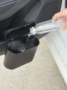 1pc Car Trash Can, Car Storage Box, Mini Trash Storage Box For Car, Car Garbage Can, Multipurpose Trash Bin For Car Office Kitchen Bedroom HomeCar Trash Can Car Accessories Car Accessories Interior Car Accessories - Black - View 3