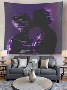 人像圖案掛毯 - 彩色 - 查看 3