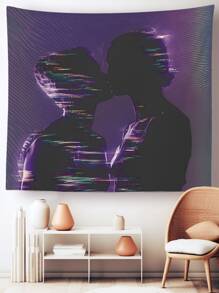 人像圖案掛毯 - 彩色 - 查看 5