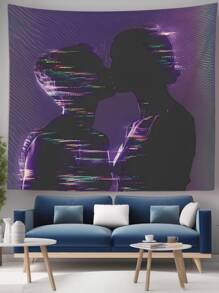 人像圖案掛毯 - 彩色 - 查看 4