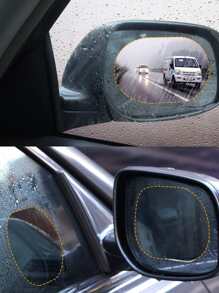4pcs Car Rearview Mirror Anti-rain Film - Clear - View 2