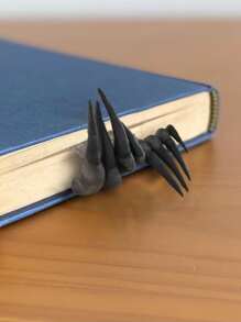 1pc Hand Bookmark 3D Resin Creative Devil S Hand Bookmark Durable Gifts For Festival Decor Stationery Ornaments - Black - View 1