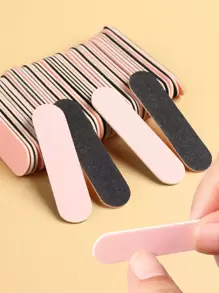 FULL BEAUTY 50 cái Mini Bộ Giũa móng tay Đánh bóng Các tập tin Dụng cụ cắt sửa Chà nhám Đánh bóng Dũa móng tay Cái đánh bóng Móng tay Tấm bảng Móng tay Khối chà nhám Tài liệu Cái đánh bóng Móng tay Chặn - Hồng - Xem 8