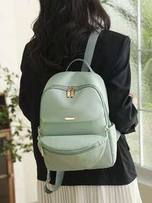 Fashion Women's Travel Backpack With Detachable Small Bag - Green - View 5