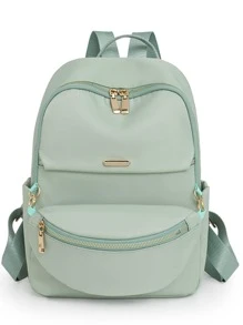 Fashion Women's Travel Backpack With Detachable Small Bag - Green - View 1