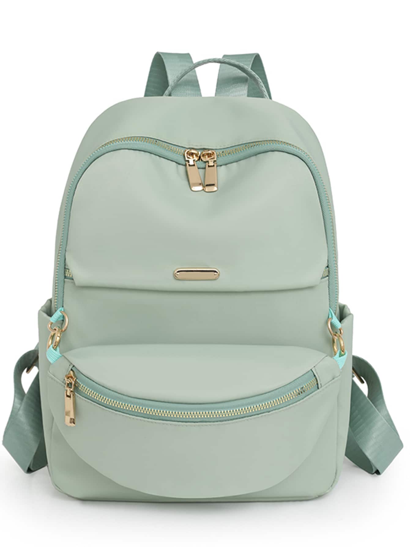 Fashion Women's Travel Backpack With Detachable Small Bag - Green - View 1