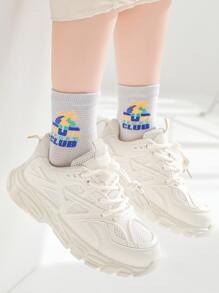 Calzini 5 di lettere corsa adolescenti mesh traspirante e comodo a girocollo adatto per quotidiano - Multicolore - Visualizzare 4