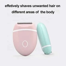 多功能電動毛髮修剪器,臉部脫毛無線電動修剪器,適用於臉部、耳鼻、眉毛和比基尼線等部位 - 綠色 - 查看 6