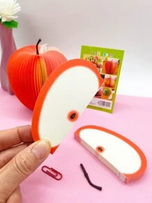 1pc 125 tờ Bảng ghi nhớ hình quả táo - Nhiều màu - Xem 1