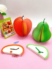 1pc 125 tờ Bảng ghi nhớ hình quả táo - Nhiều màu - Xem 3