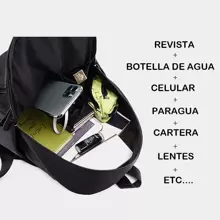 Girl Backpack For Casual Use Korean Style - Black - View 8