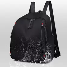 Girl Backpack For Casual Use Korean Style - Black - View 7