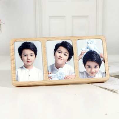 1 pieza creativo triple 5'' Marco para imagen Set con mesa Top estante con montado en la pared , minimalista estilo moderno Marco