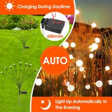 1 Hoặc 2 Chiếc Đèn Sân Vườn Năng Lượng Mặt Trời Ngoài Trời Chống Nước Đom Đóm Đèn Sân Trang Trí 8 Đèn LED Chạy Bằng Năng Lượng Mặt Trời Lắc Lư Ánh Sáng Cảnh Quan Cho Sân Trong Con Đường Hoa Trang Trí Sân Sau, Màu Trắng Ấm - ánh sáng trắng ấm áp - Xem 4