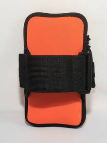 1 pieza Bolso de brazo de celular poliéster - Naranja - Ver 3