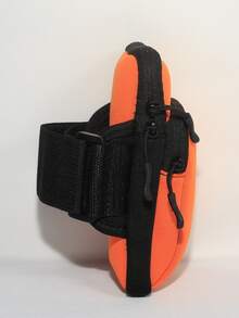 1 pieza Bolso de brazo de celular poliéster - Naranja - Ver 4