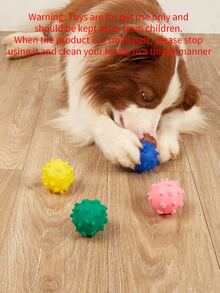 1入組隨機色寵物發聲玩具球 - 彩色 - 查看 3