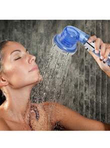 Vòi sen cầm tay tiết kiệm nước có thể điều chỉnh 3 chế độ với hạt lọc, làm bằng vật liệu ABS - Màu xanh lam - Xem 3