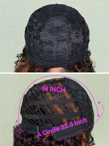 非洲短髮afro Kinky捲曲假髮 - 間色 - 查看 7