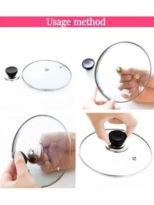 Stainless Steel Pot Lid Cap - Black - View 5