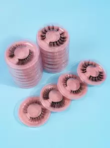 20 pares de pestañas postizas naturales de estilo mixto de MAGEFY, pestañas manga esponjosas y delgadas para uso diario, pestañas postizas esenciales para viajes - Negro - Ver 6