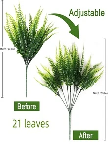 1入組人造草辦公花園裝飾用品,可用在14或者21莖 - 綠色 - 查看 7