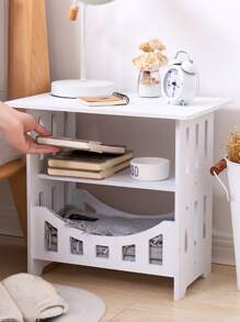 1pc Bedside Table/ Corner Tea Table For Living Room Sofa - White - View 9