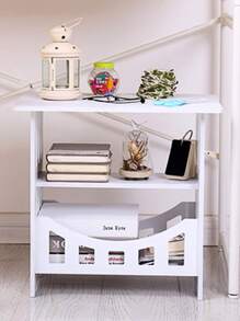 1pc Bedside Table/ Corner Tea Table For Living Room Sofa - White - View 8