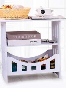 1pc Bedside Table/ Corner Tea Table For Living Room Sofa - White - View 3