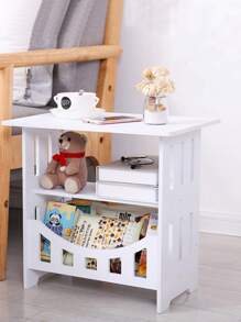 1pc Bedside Table/ Corner Tea Table For Living Room Sofa - White - View 7
