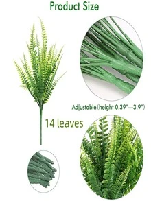 1入組人造草辦公花園裝飾用品,可用在14或者21莖 - 綠色 - 查看 8