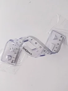 M O K A 4pcs/Set 20cm Creative Flexible Motivational Ruler Set Student Stationery Drawing Kit, Including Ruler, Protractor, Square Ruler And Bendable Ruler, One Set Delivered,Rulers - Multicolor - View 7