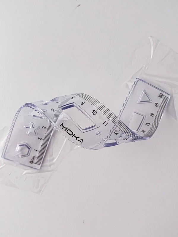 4pcs/set 20cm Creative Flexible Motivational Ruler Set Student