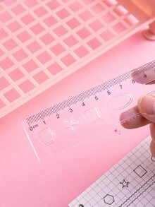 M O K A 4pcs/Set 20cm Creative Flexible Motivational Ruler Set Student Stationery Drawing Kit, Including Ruler, Protractor, Square Ruler And Bendable Ruler, One Set Delivered,Rulers - Multicolor - View 8