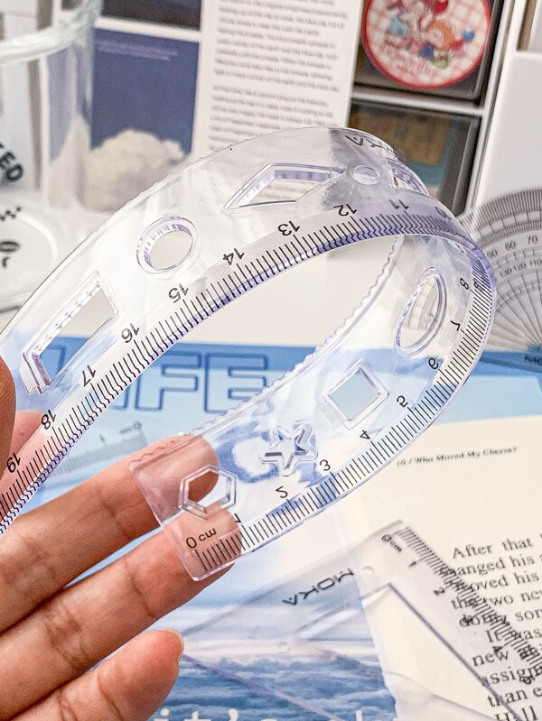 4pcs/set 20cm Creative Flexible Motivational Ruler Set Student