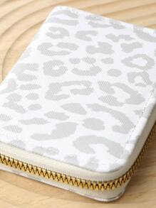 灰色豹纹短款钱包零钱包超薄卡套豹纹卡包钱包名片夹信用卡夹女士钱包迷你钱包零钱包卡包 - 查看 6