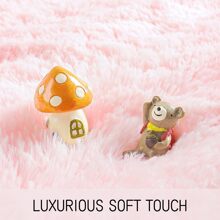 1pc Velvet Fabric Round Carpet, Living Room Gym Yoga Mat Christmas Decor Hanging Basket Swivel Chair Round Cushion Computer Chair Mat Bedroom Cute Bedside Rug