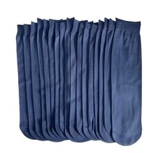 Calcetines 10 de azul marino ultra delgado transpirable unicolor , verano - Azul Marino - Ver 2