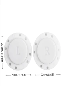 1 set cierres magnéticos para ropa - Blanco - Ver 7