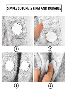 1 set cierres magnéticos para ropa - Blanco - Ver 3