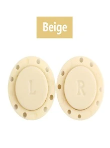 1set Magnetic Buckle Clothing Fastening Accessory With Beige Sweater, Coat, Cardigan Buttons - Beige - View 8