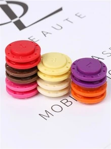 1set Magnetic Buckle Clothing Fastening Accessory With Beige Sweater, Coat, Cardigan Buttons - Beige - View 5