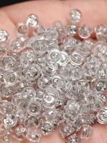 30 件 3 色铜耳环后背替换件，带硅胶橡胶垫，适合成人 - 銀色 - 查看 6