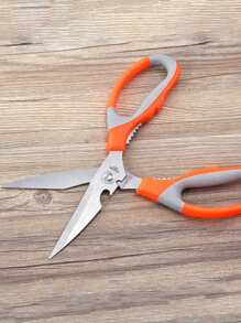 1pc Kitchen Scissors Heavy Duty Meat Scissors Poultry Shears, Food Cooking Scissors All Purpose Stainless Steel Utility Scissors - Orange - View 5