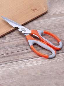 1pc Kitchen Scissors Heavy Duty Meat Scissors Poultry Shears, Food Cooking Scissors All Purpose Stainless Steel Utility Scissors - Orange - View 6