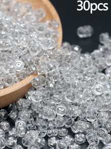 30 件 3 色铜耳环后背替换件，带硅胶橡胶垫，适合成人 - 銀色 - 查看 2