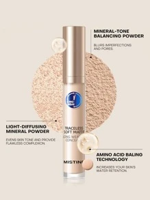 MISTINE 液体遮瑕膏，高遮瑕力，有效遮盖黑眼圈，保湿配方，24小时防水，兼具护肤功效，打造柔焦哑光妆效，呈现自然无瑕妆容。 - 01 Natural - 查看 6