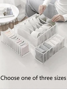 1 hộp đựng đồ lót nhiều ngăn, hộp đựng đồ lót bằng sợi hiện đại dùng để trang trí nhà cửa, trang phục Halloween, đồ trang trí lễ hội mùa thu - trắng - Xem 1